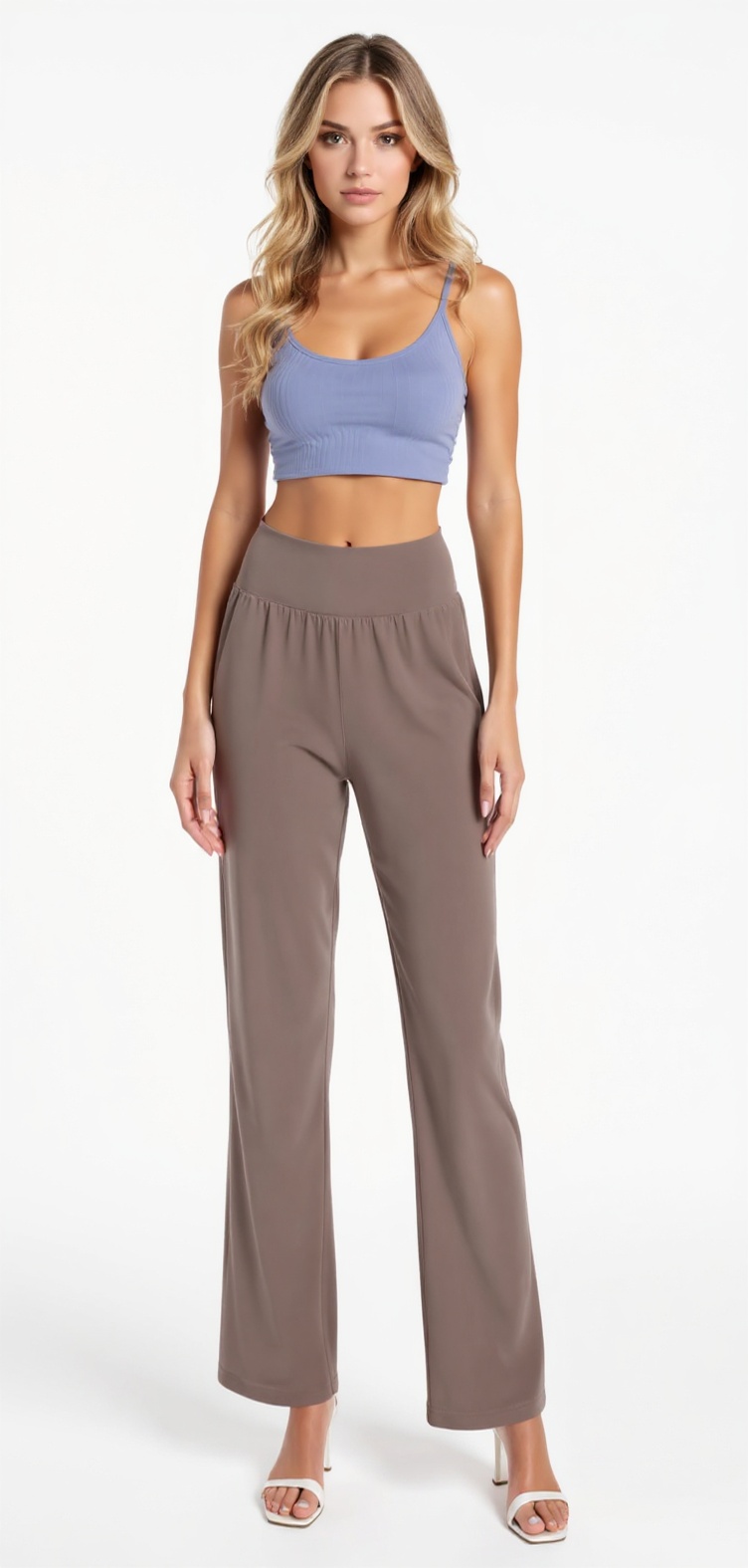 Wide-Leg Yoga Pants in Dusty Rose — The Fresh Start Edit style look